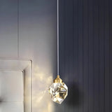 Modern Bedroom Teardrop Glass Crystal Pendant Light Image - 22