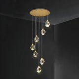 Modern Bedroom Teardrop Glass Crystal Pendant Light Image - 6