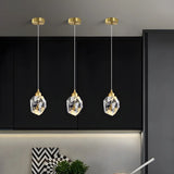 Modern Bedroom Teardrop Glass Crystal Pendant Light Image - 7