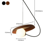 Modern Bedroom Tilted Disc Pendant Light Adjustable Cord #size