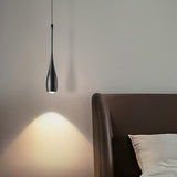 Modern Bedroom White Acrylic Teardrop Pendant Light Image - 5