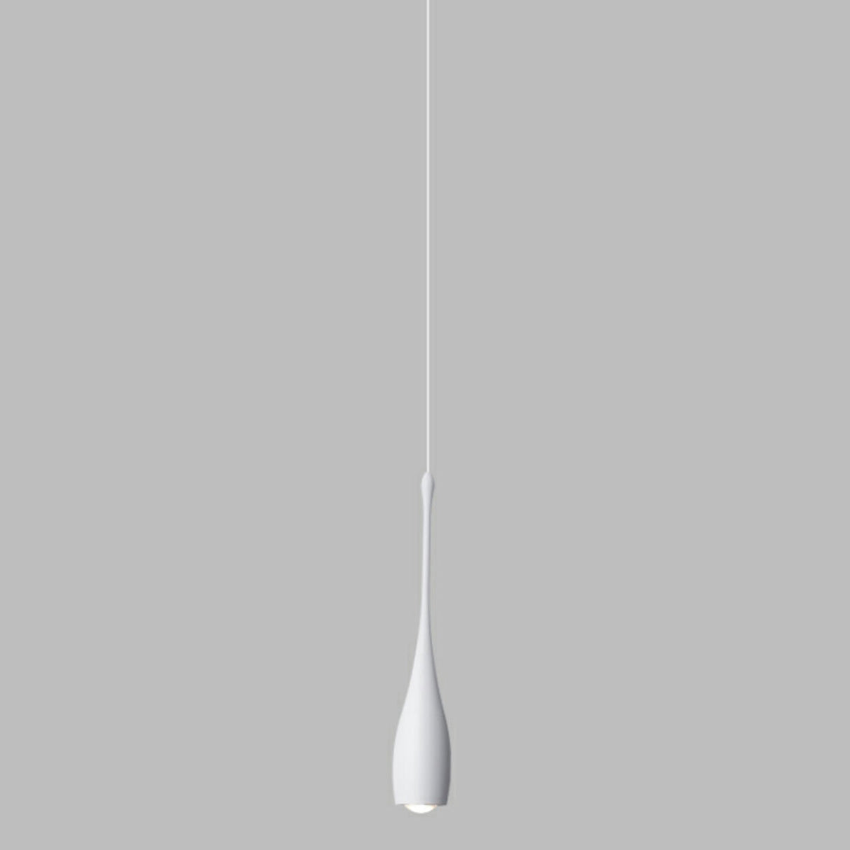 Modern Bedroom White Acrylic Teardrop Pendant Light Image - 9