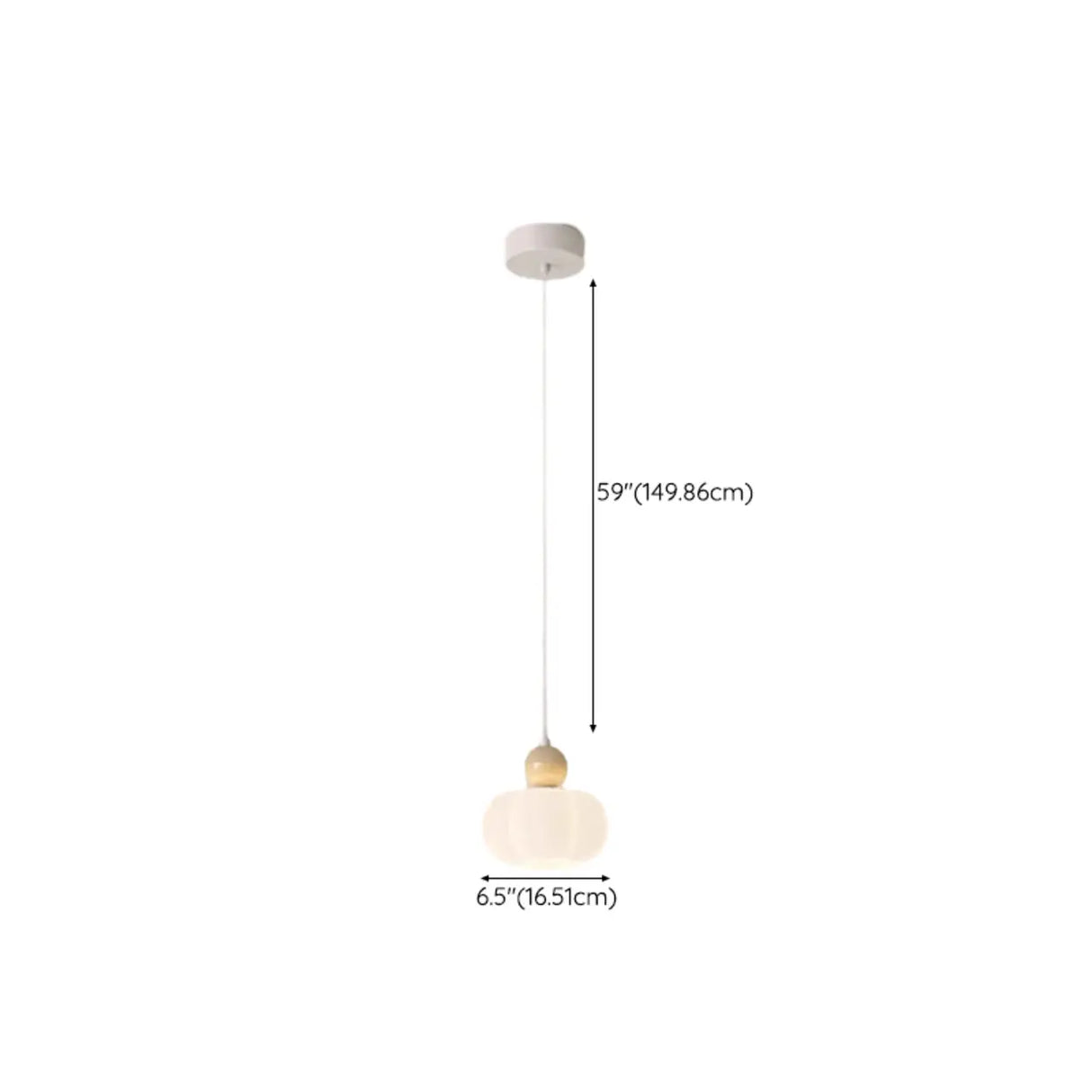 Modern Bedroom White Drum Pendant Light Adjustable Height 