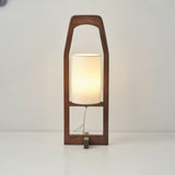 Modern Bedside Barrel Wooden Frame Floor Lamp Image - 7