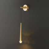 Modern Bedside Linear Pendant Crystal Wall Sconce Image - 11