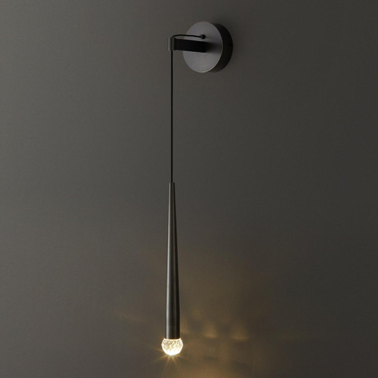 Modern Bedside Linear Pendant Crystal Wall Sconce Image - 12