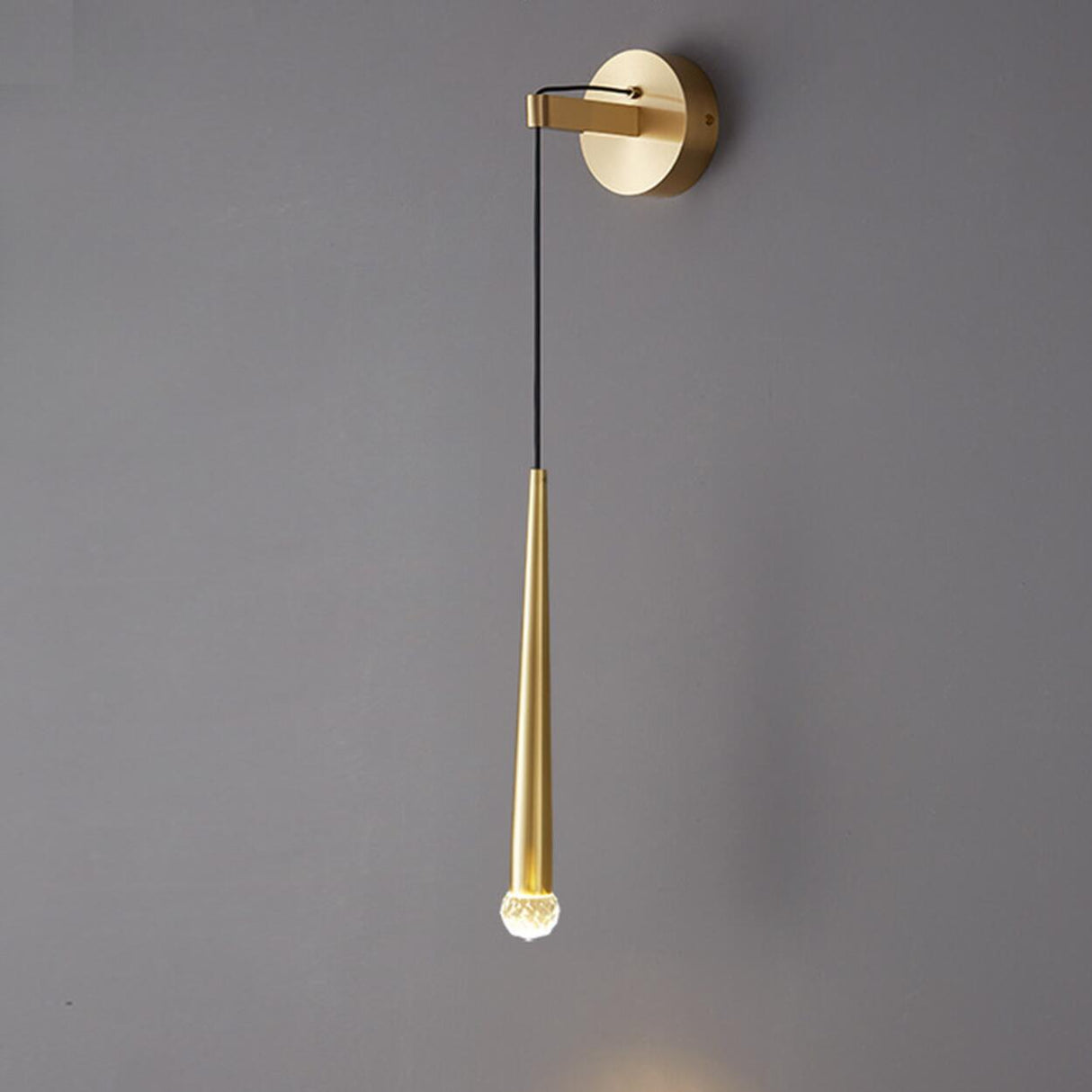 Modern Bedside Linear Pendant Crystal Wall Sconce Image - 5