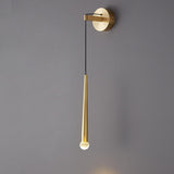 Modern Bedside Linear Pendant Crystal Wall Sconce Image - 5