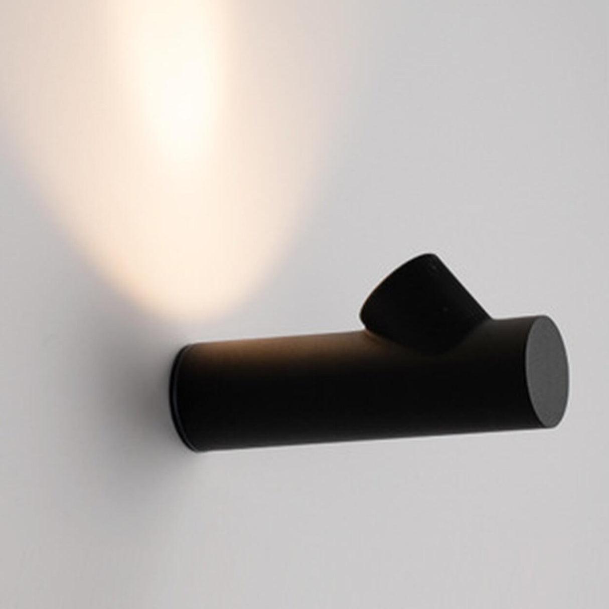 Modern Bedside White Cylindrical Metal Wall Sconce Image - 11