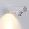 Modern Bedside White Cylindrical Metal Wall Sconce Image - 7