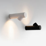 Modern Bedside White Cylindrical Metal Wall Sconce Image - 9