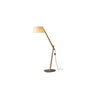 Modern Beige Barrel Wooden Adjustable Floor Lamp Image - 2