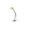 Modern Beige Barrel Wooden Adjustable Floor Lamp Image - 3