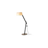 Modern Beige Barrel Wooden Adjustable Floor Lamp Image - 5