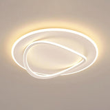 Modern Beige Circle LED Flush Mount Ceiling Light Image - 15