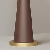 Modern Beige Cone Fabric Gibson Arc LED Floor Lamp Image - 9