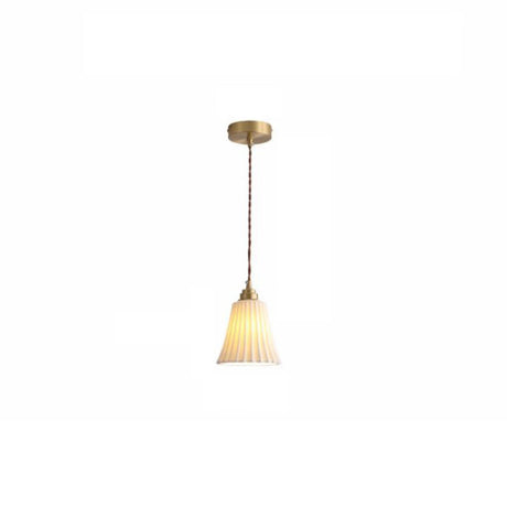 Modern Bell White Alloy Pendant Light Adjustable Rope Image - 2