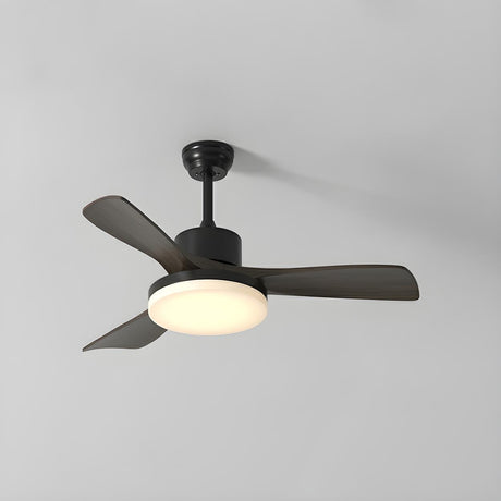 Modern Black 5 Blade Standard LED Ceiling Fan Light Image - 2