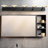 Modern Black 5 Light Bathroom Vanity Fixture Image - 2