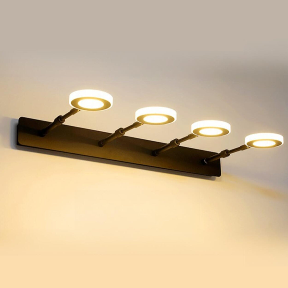 Modern Black 5 Light Bathroom Vanity Fixture Image - 7