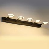 Modern Black 5 Light Bathroom Vanity Fixture Image - 8