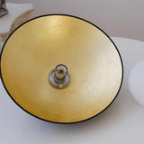 Modern Black and Gold Dome LED Semi Flush Mount Light  Image - 11