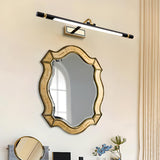 Modern Black and Gold Linear LED Vanity Light Image - 2