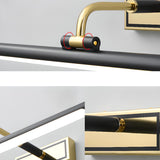 Modern Black and Gold Linear LED Vanity Light Image - 6