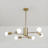 Modern Black and Gold Sputnik Glass Globe Chandelier Image - 6