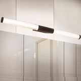 Modern Black and White Cylinder LED Vanity Light Image - 3