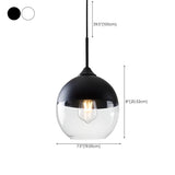 Modern Black and White Glass Geometric Pendant Light Set Image - 23