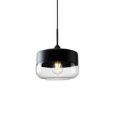 Modern Black and White Glass Geometric Pendant Light Set Image - 7