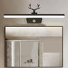 Modern Black Antler and Linear Bathroom Vanity Light Image - 1