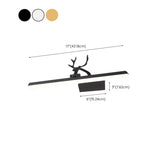 Modern Black Antler and Linear Bathroom Vanity Light #size