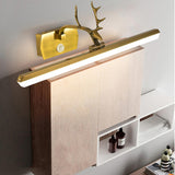 Modern Black Antler and Linear Bathroom Vanity Light Image - 3