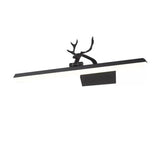 Modern Black Antler and Linear Bathroom Vanity Light Image - 6