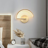 Modern Black Arc LED Wall Light Image - 2