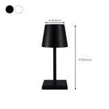 Modern Black Barrel Shade Square Base Simple Table Lamp #size