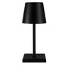 Modern Black Barrel Shade Square Base Simple Table Lamp Image - 5