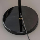 Modern Black Bowl Shade Arc Metal LED Floor Lamp Image - 6