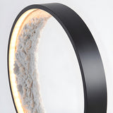 Modern Black Creative Crescent Moon Circular Table Lamp Image - 10