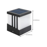 Modern Black Cube Outdoor Pathway Post Caps Light #size