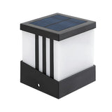 Modern Black Cube Outdoor Pathway Post Caps Light Image - 5