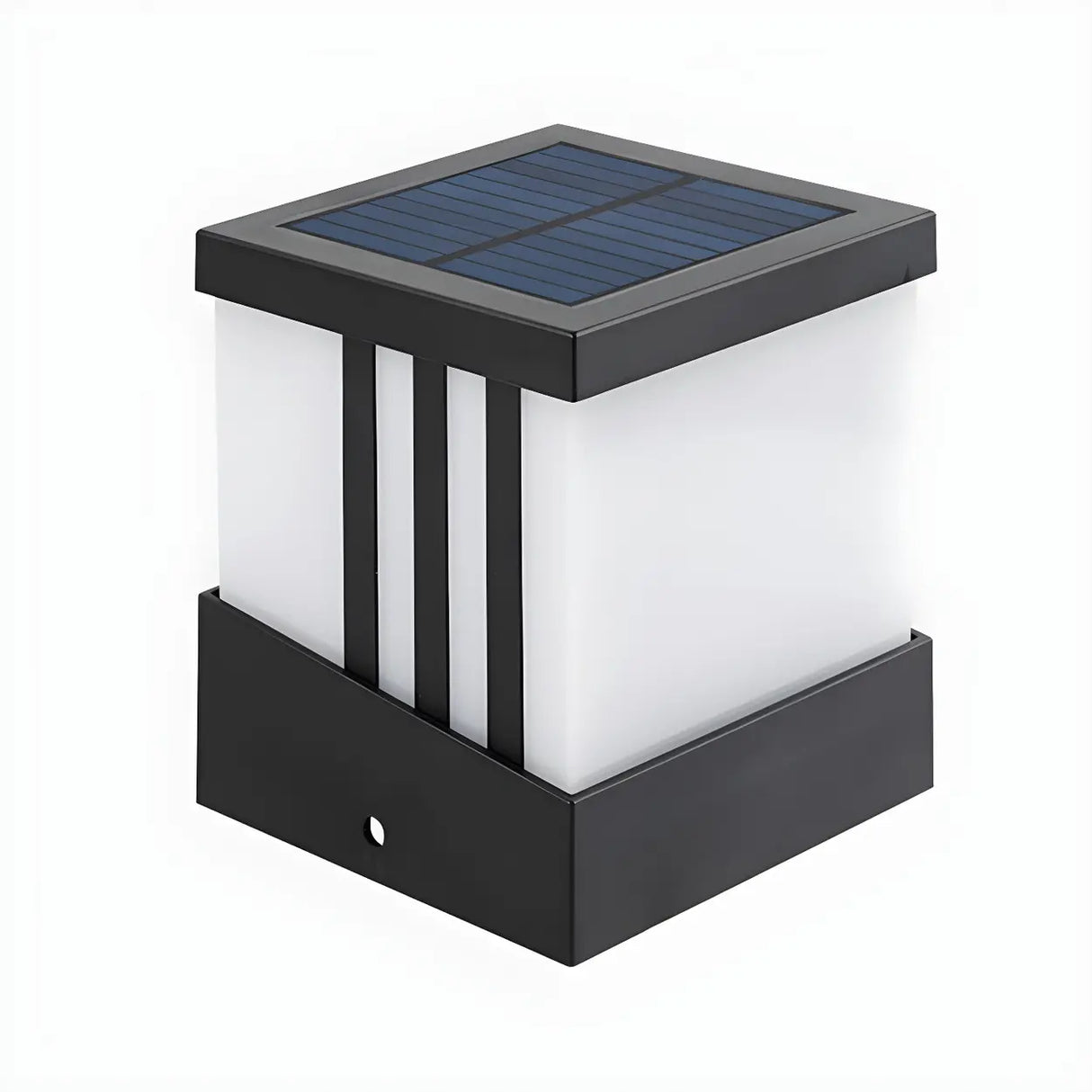 Modern Black Cube Outdoor Pathway Post Caps Light Image - 6