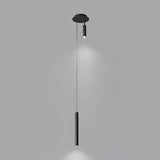 Modern Black Cylinder Bedroom Dual Heads LED Pendant Light Image - 3