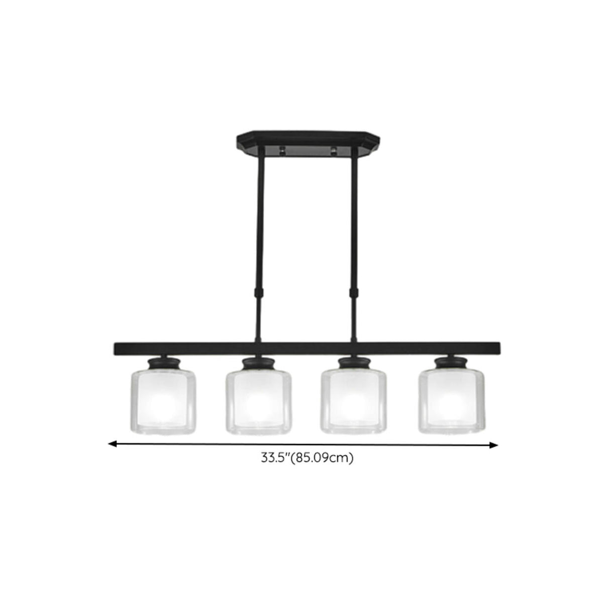 Modern Black Cylinder Kitchen Island Pendant Light Image - 11