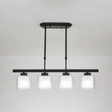 Modern Black Cylinder Kitchen Island Pendant Light Image - 3