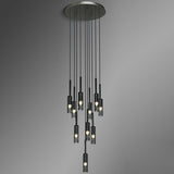 Modern Black Cylinder Metal Bedroom Pendant Light Image - 10