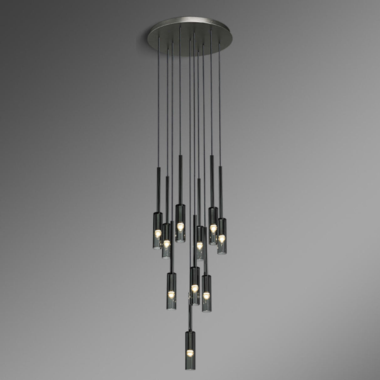 Modern Black Cylinder Metal Bedroom Pendant Light Image - 5