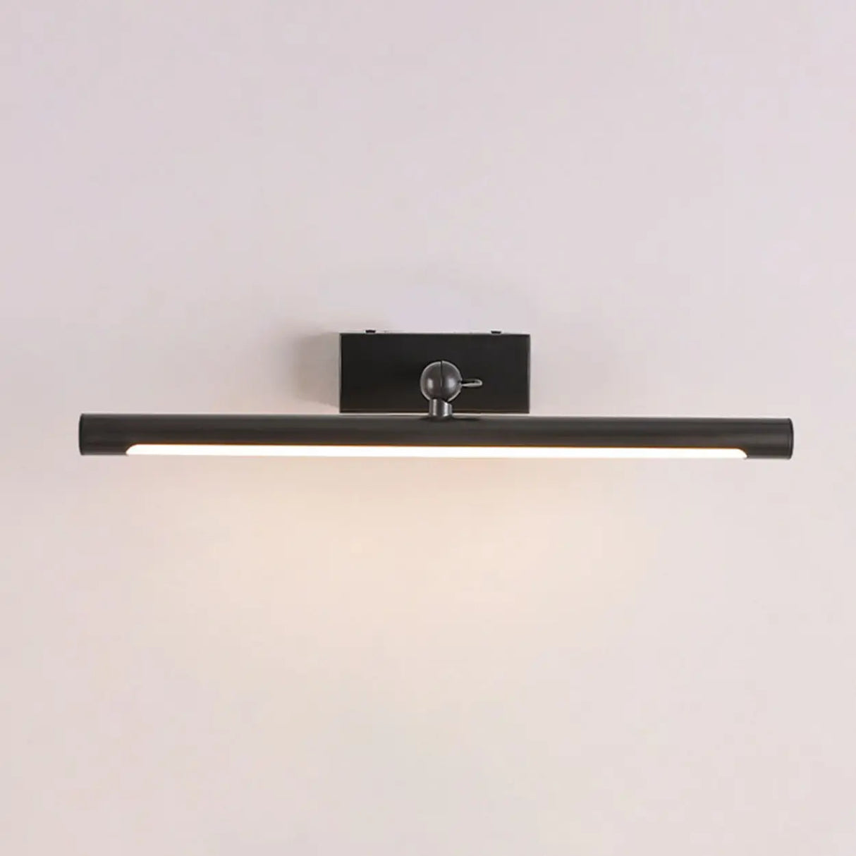 Modern Black Cylinder Metal Mirror  Vanity LED Light Image - 12